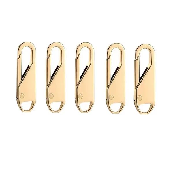 5PCS Universal Zipper Puller Set  Detachable Metal Zipper Heads Repair Kit For DIY Crafts And Cloth 2