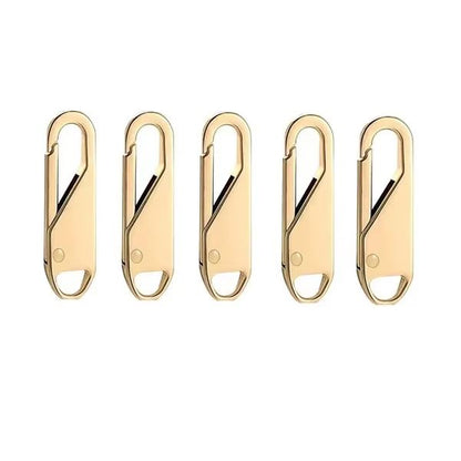 5PCS Universal Zipper Puller Set  Detachable Metal Zipper Heads Repair Kit For DIY Crafts And Cloth 2