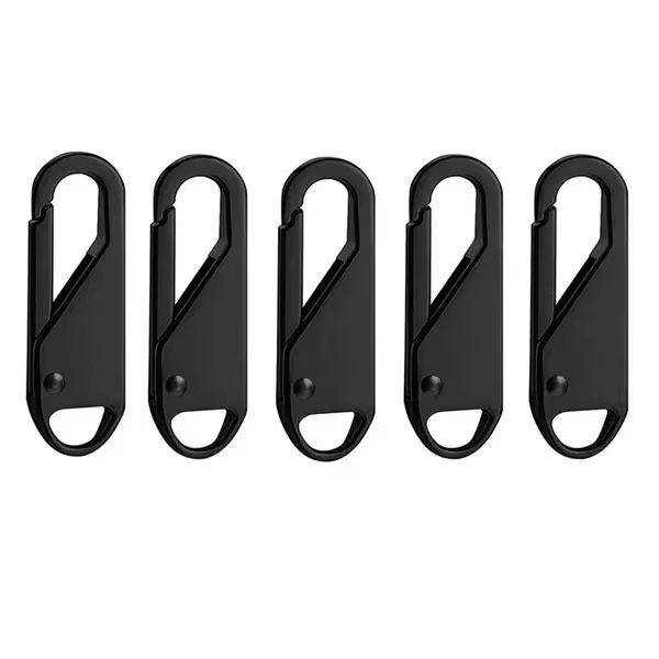 5PCS Universal Zipper Puller Set  Detachable Metal Zipper Heads Repair Kit For DIY Crafts And Cloth 5