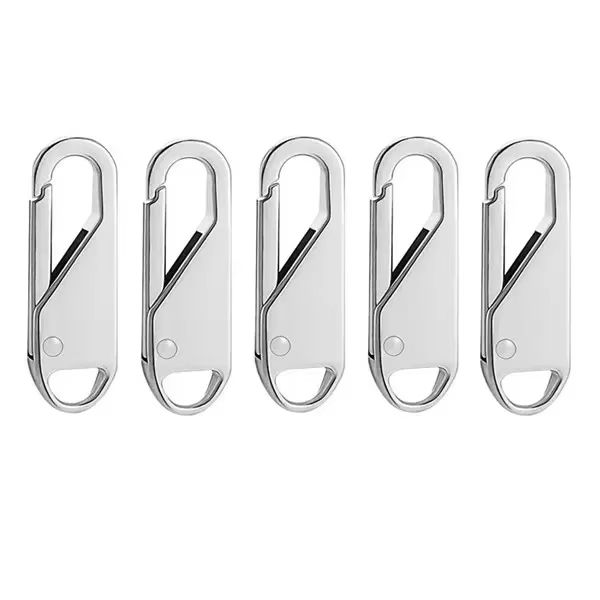 5PCS Universal Zipper Puller Set  Detachable Metal Zipper Heads Repair Kit For DIY Crafts And Cloth 7