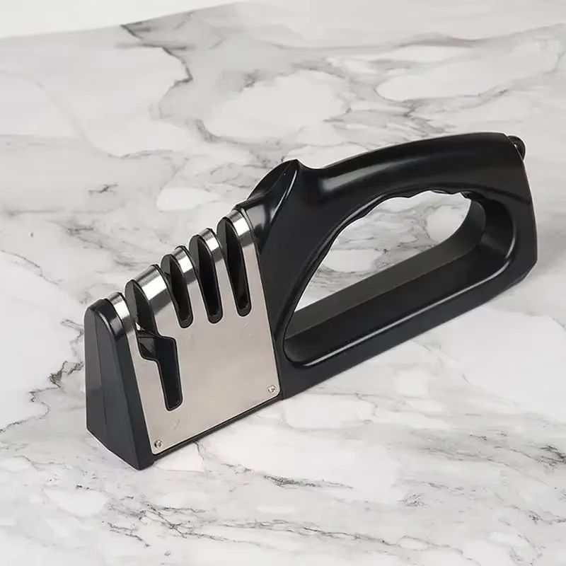 4 Stage Kitchen Knife Sharpener With Non Slip Base  Portable Multifunctional Sharpening Tool 1