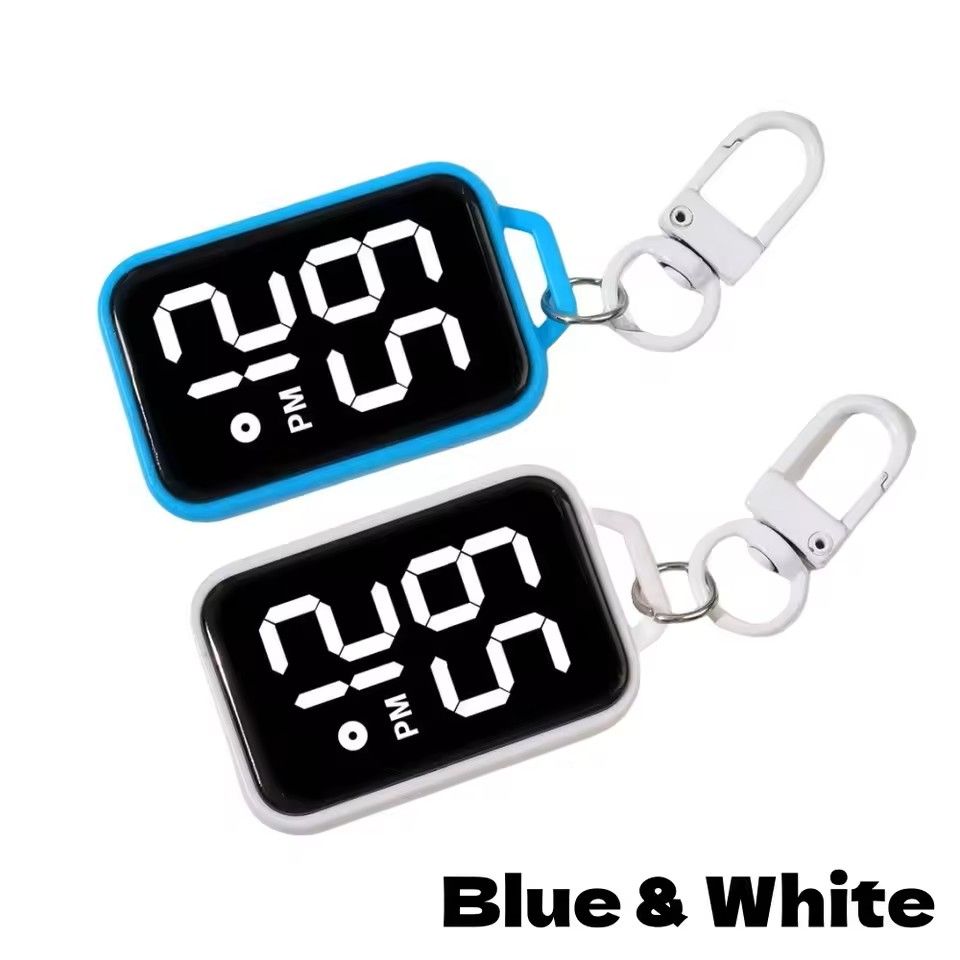 LED Keychain Digital Watch Mini Pocket Timepiece For Students And Backpacks 10