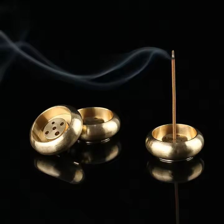 Alloy Lotus-Style Incense Burner Plate – Premium Stick Holder & Buddhist Censer