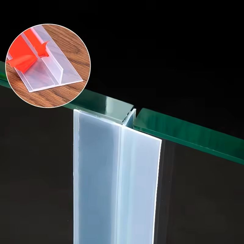 TShaped Transparent Silicone Windproof Seal Strip  Door  Glass Gap Weatherproofing 2