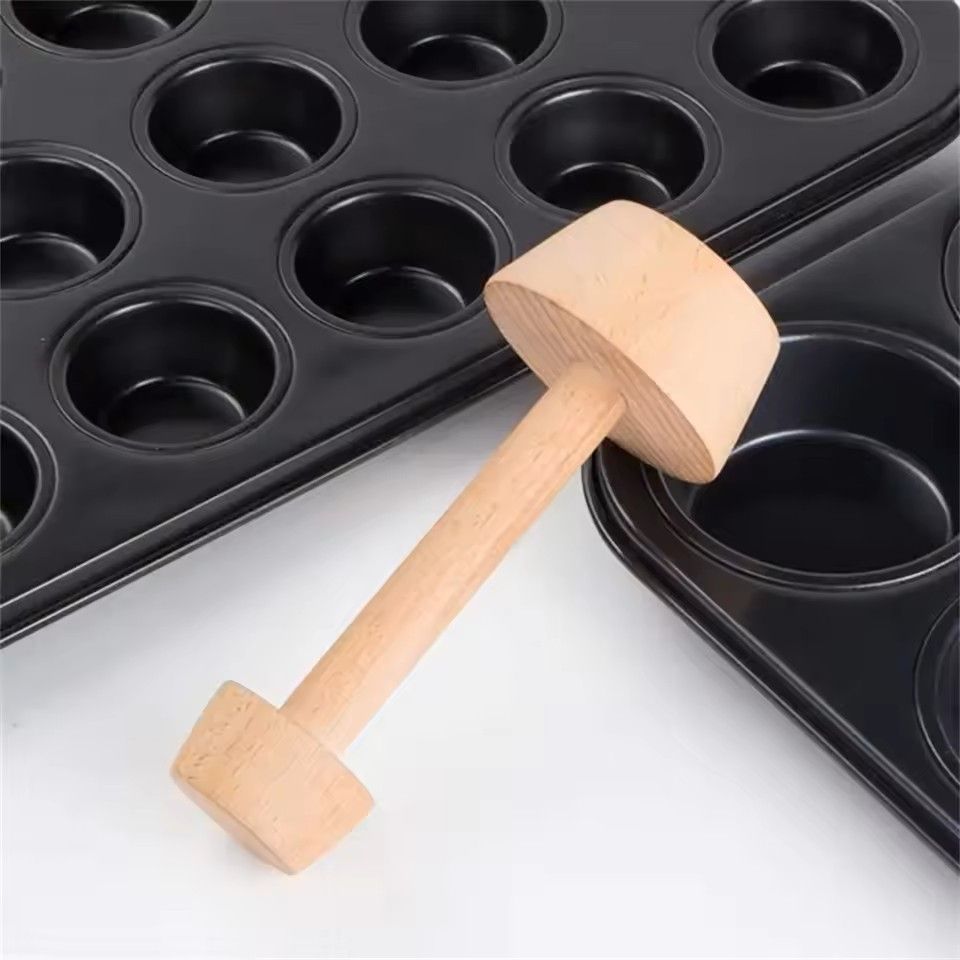 Premium Wooden Egg Tart Mold Double Side Pastry Tamper For Baking Tarts And Mini Pies 6