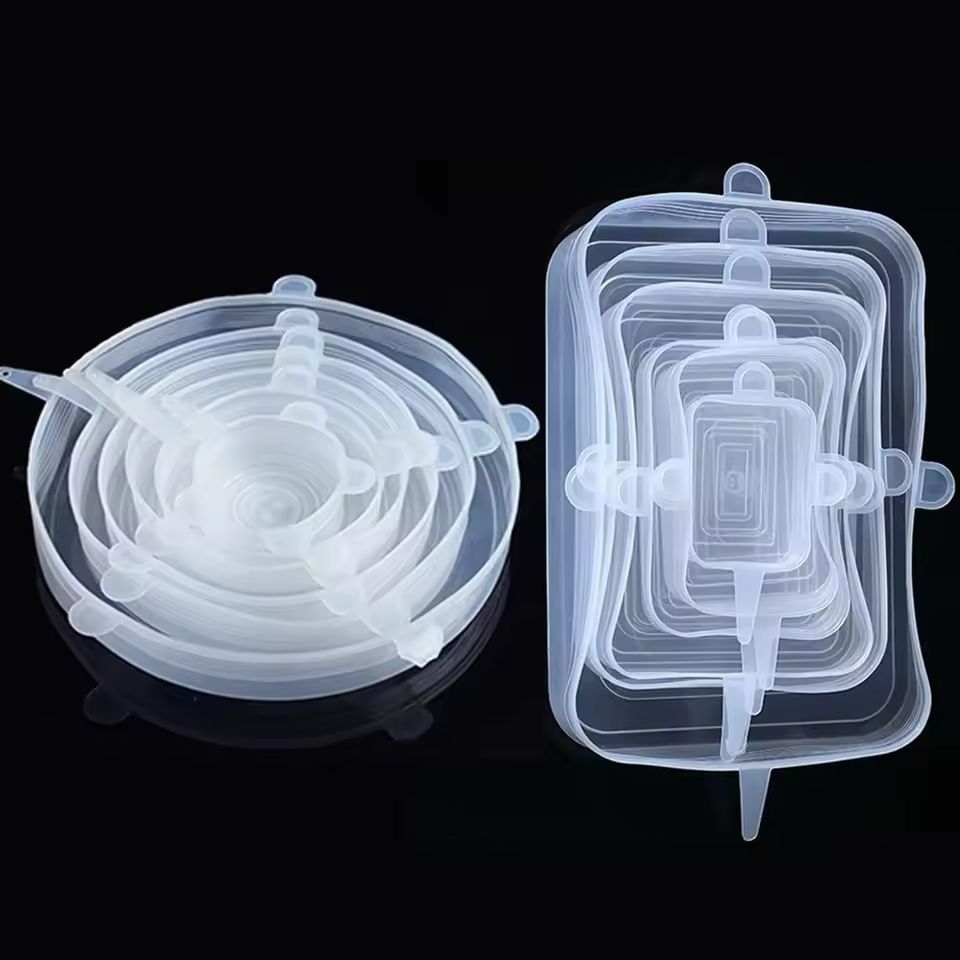 EcoSeal Silicone StretchLid Set  6Piece Universal Food Covers 12