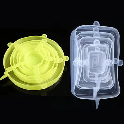 EcoSeal Silicone StretchLid Set  6Piece Universal Food Covers 14