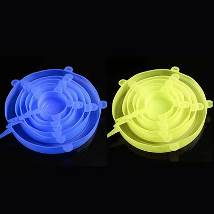 EcoSeal Silicone StretchLid Set  6Piece Universal Food Covers 15