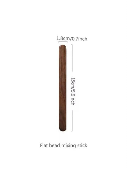 Walnut Wood LongHandle Mixing Spoon  Creative Wooden Coffee  Dessert Stirrer 8