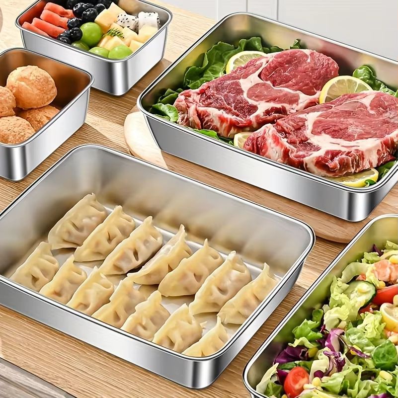Premium Stainless Steel Food Storage Container With Lid  LeakResistant Lunch  Refrigerator Organize 2
