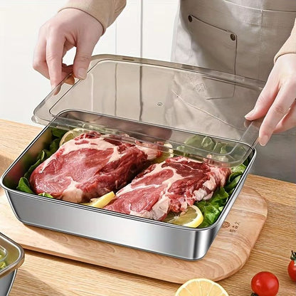 Premium Stainless Steel Food Storage Container With Lid  LeakResistant Lunch  Refrigerator Organize 6