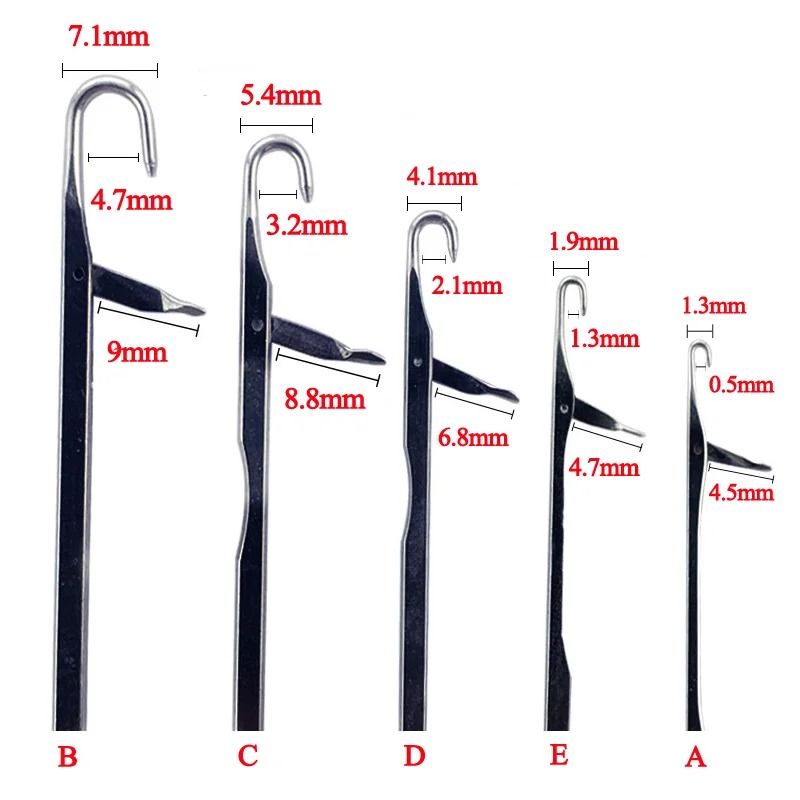 Latch Hook Crochet Needle Set Hair Extension Braiding Weaving Styling Tools 2