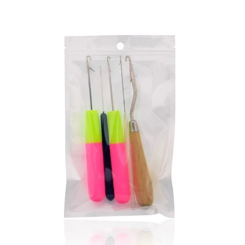 Latch Hook Crochet Needle Set Hair Extension Braiding Weaving Styling Tools 6