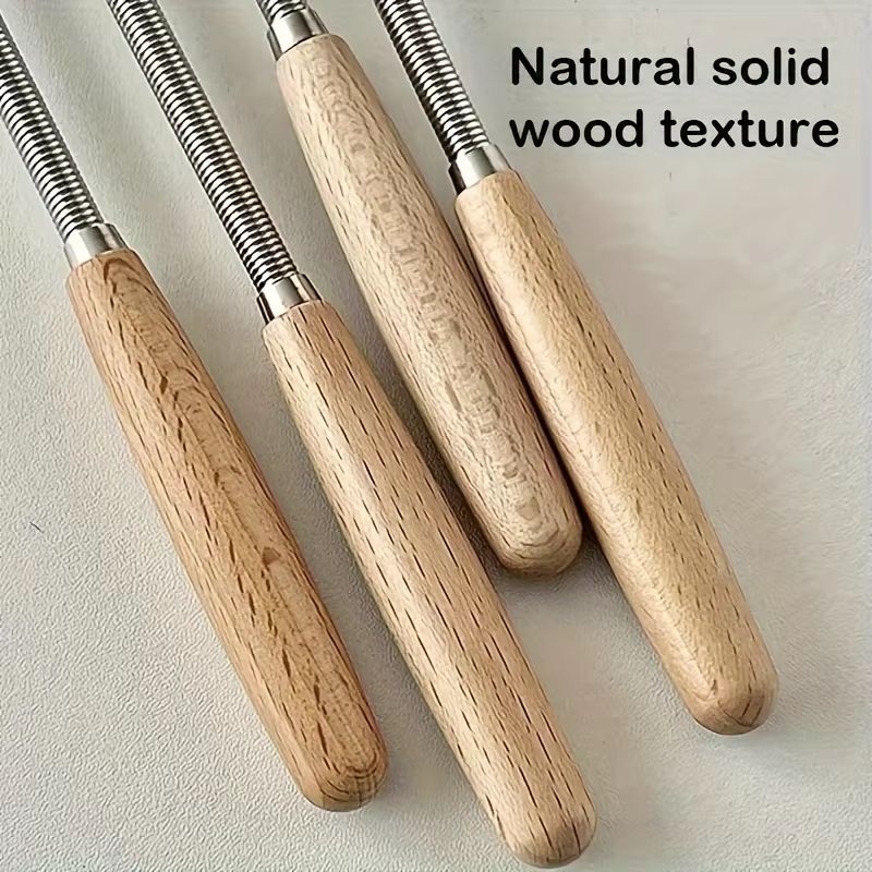 Mini Stainless Steel Whisk With Wooden Handle  Egg Beater And Milk Frother 2