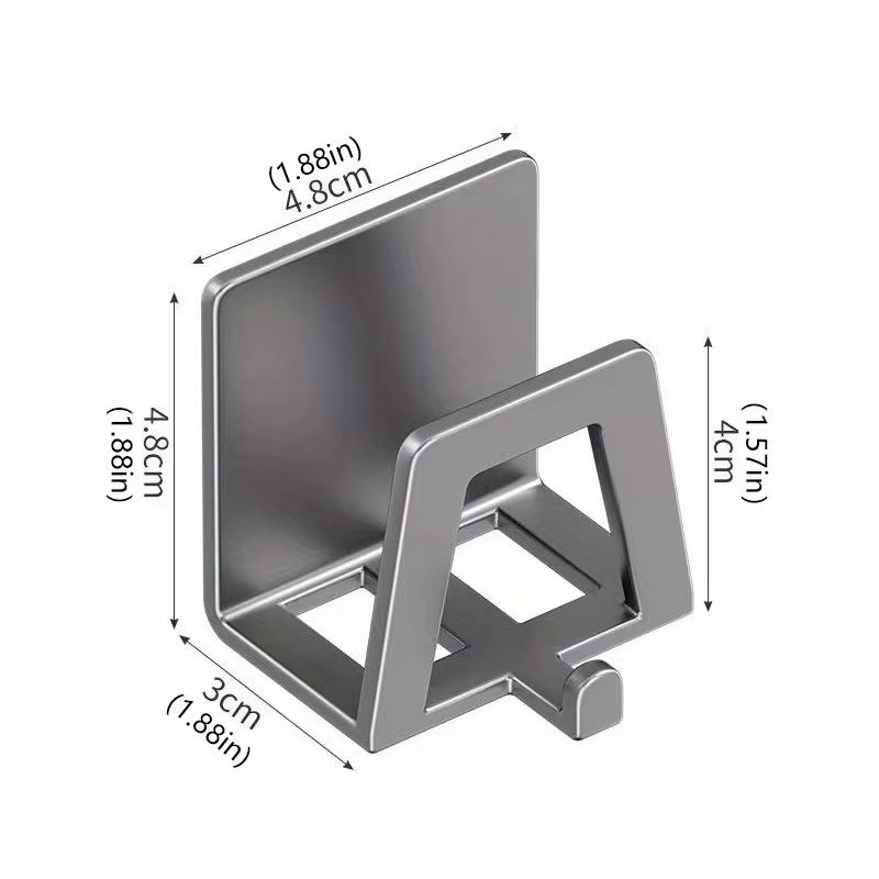 Stainless Steel Adhesive Sponge Holder  Rustproof Sink Caddy Organizer For Fast Drying 4