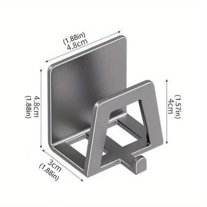 Stainless Steel Adhesive Sponge Holder  Rustproof Sink Caddy Organizer For Fast Drying 4