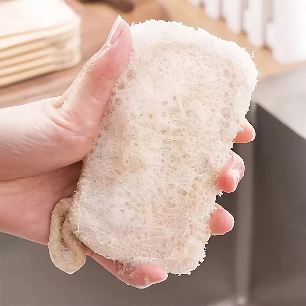 Natural Luffa Dish Sponge  Eco Friendly Non Scratch Kitchen Scrubber 1