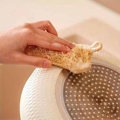 Natural Luffa Dish Sponge  Eco Friendly Non Scratch Kitchen Scrubber 2