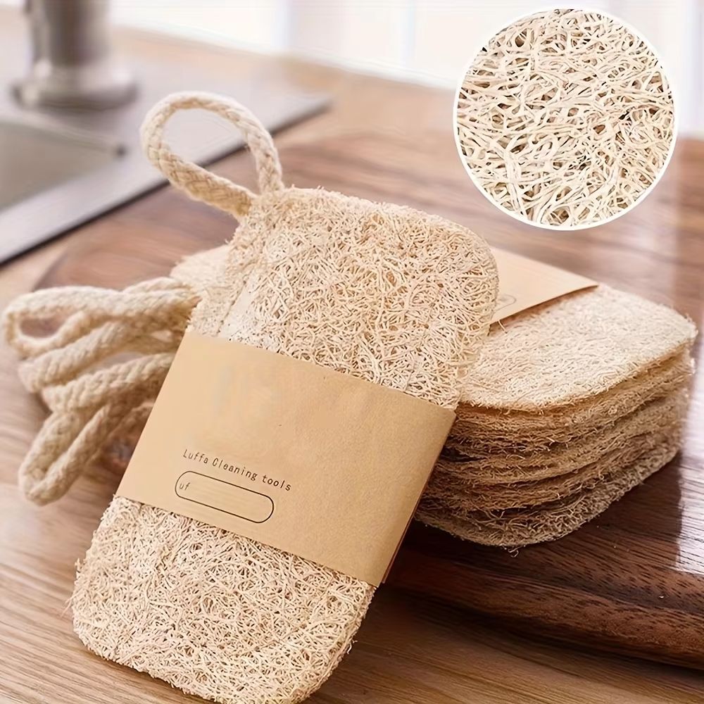 Natural Luffa Dish Sponge  Eco Friendly Non Scratch Kitchen Scrubber 7