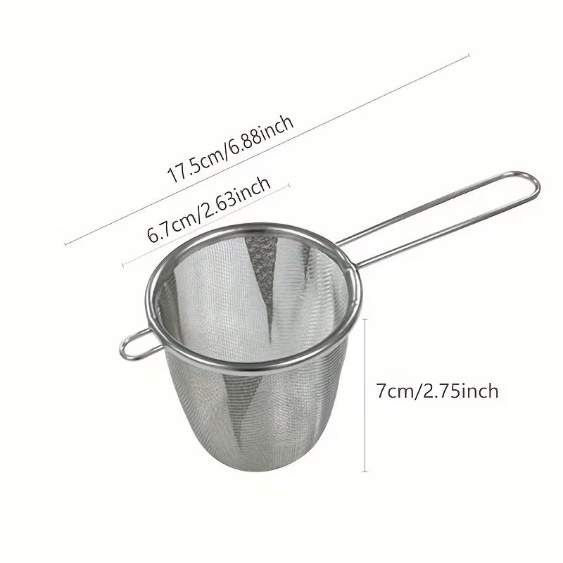 Fine Mesh Tea Infuser With Handle  Reusable Leaf Strainer And Kitchen Sieve 2