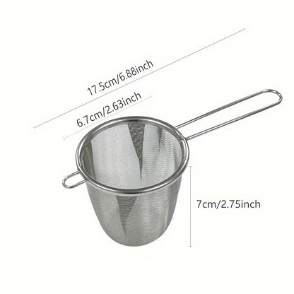 Fine Mesh Tea Infuser With Handle  Reusable Leaf Strainer And Kitchen Sieve 2