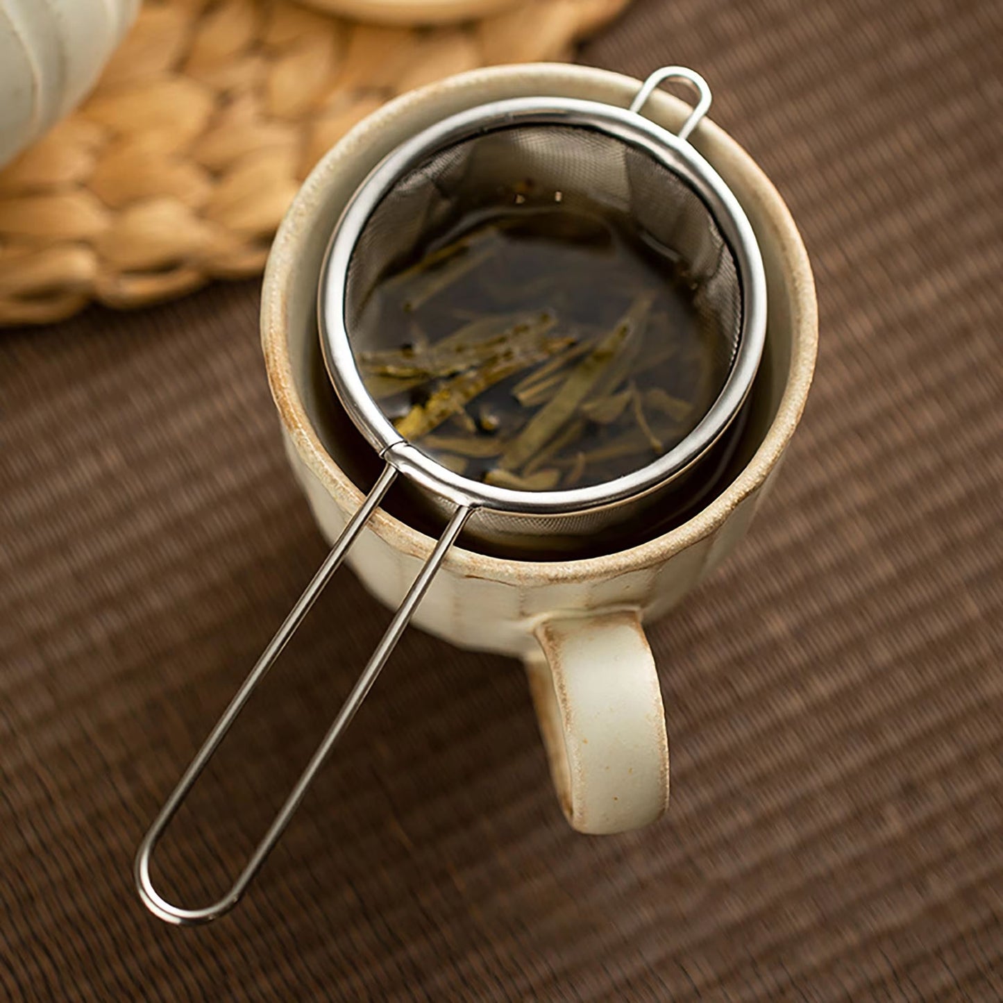 Fine Mesh Tea Infuser With Handle  Reusable Leaf Strainer And Kitchen Sieve 5