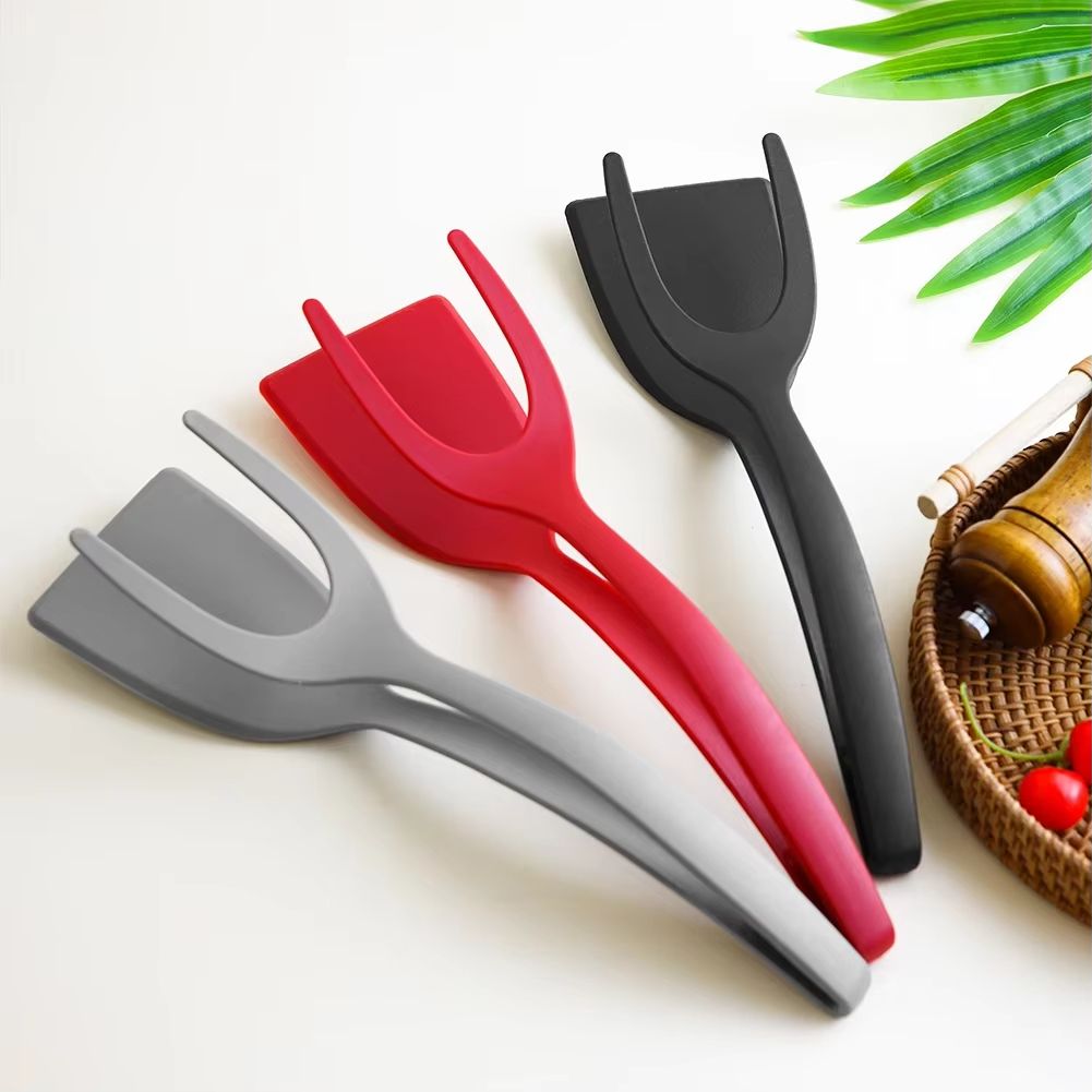 2 In 1 Silicone Egg Flipper Spatula Tongs For Non Stick Cooking 3