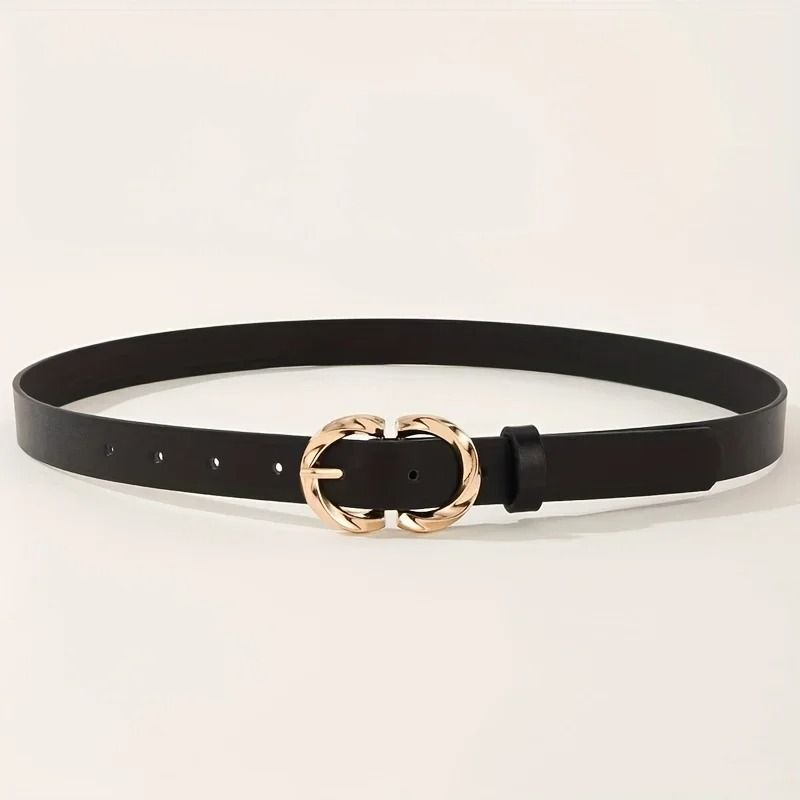 Classic PU Belt With Metal Buckle For Jeans And Dresses 1