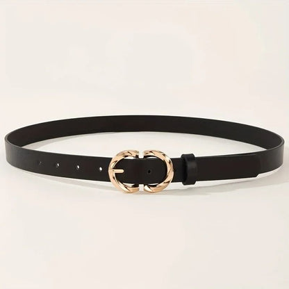 Classic PU Belt With Metal Buckle For Jeans And Dresses 1