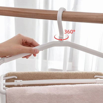Plastic Clothes Hanger Space Saving Scalable T Shirt Dress Coat Towel Hanger 2