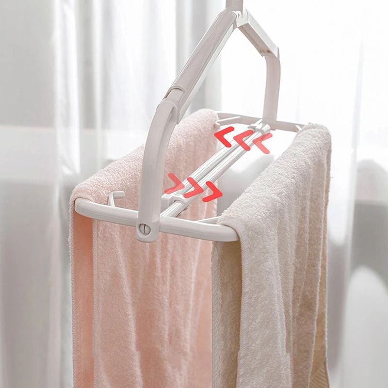 Plastic Clothes Hanger Space Saving Scalable T Shirt Dress Coat Towel Hanger 3