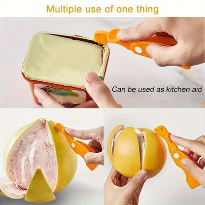 Compact Folding Handle Citrus Peeler Plastic Orange Lemon Grapefruit Cutter 5