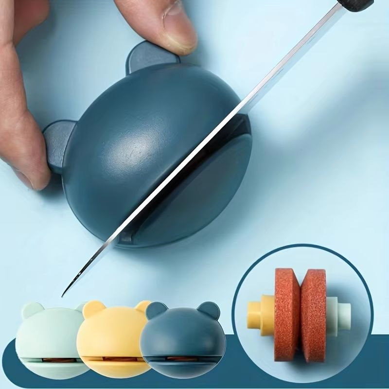 Frog-Shaped Mini Portable Multifunction Kitchen Knife Sharpener
