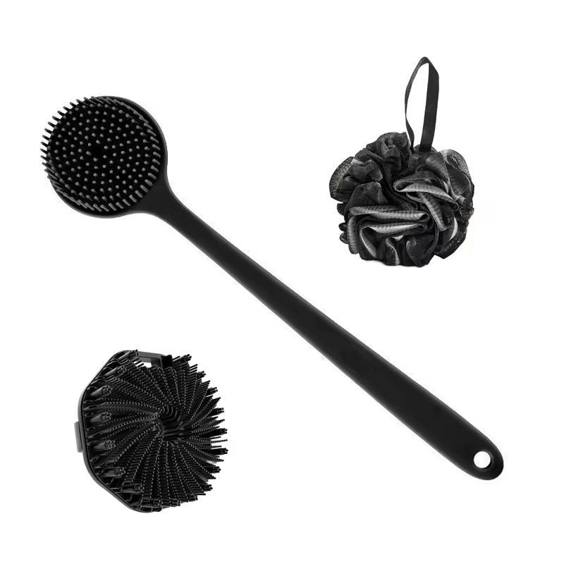 DeepCare Silicone Back Scrub Brush  Soft Exfoliating Shower Massager With Handle 9
