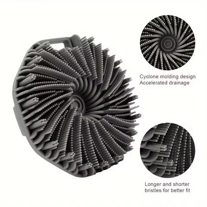 DeepCare Silicone Back Scrub Brush  Soft Exfoliating Shower Massager With Handle 11