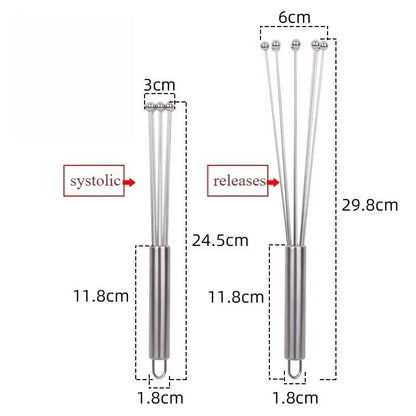 Stainless Steel Ball Whisk Kitchen Wire Egg Whisk For Cooking Blending Beating Stirring 7