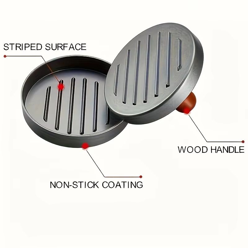 Multifunctional Stainless Steel Burger Press Patty Maker Metal Hamburger Mold For Beef Cheese Veggi 4