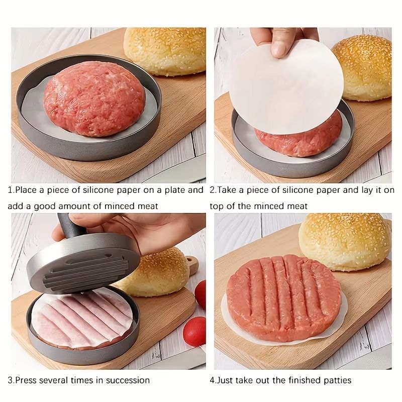 Multifunctional Stainless Steel Burger Press Patty Maker Metal Hamburger Mold For Beef Cheese Veggi 5