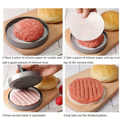 Multifunctional Stainless Steel Burger Press Patty Maker Metal Hamburger Mold For Beef Cheese Veggi 5