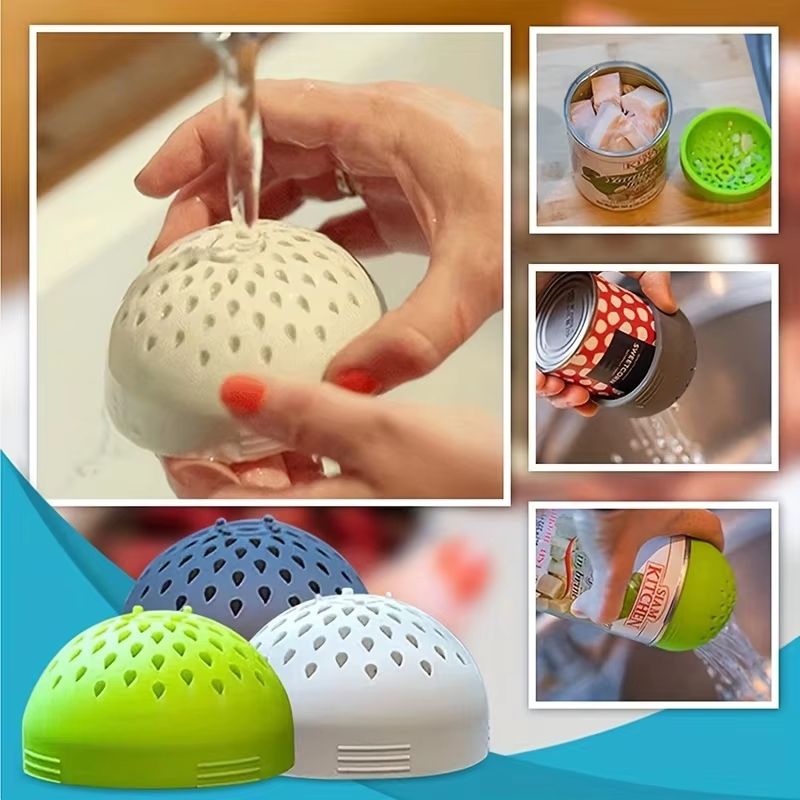 FoodGrade Silicone Can Strainer Screen 3 Inch MultiFunctional Kitchen Tool 2