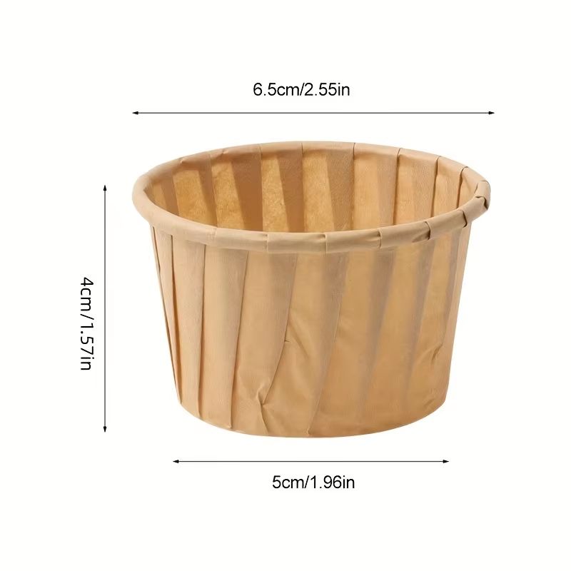 50Piece HighTemp Resistant Baking Paper Muffin Cups For Cake Rolls And Desserts 3