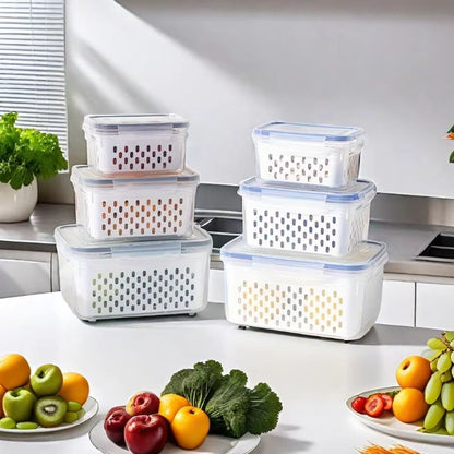 Kitchen Refrigerator FreshKeeping Box With Sealed Cover For Fruits Vegetables And Frozen Food Stora 1