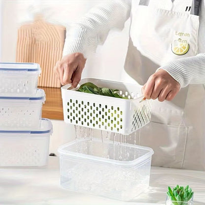 Kitchen Refrigerator FreshKeeping Box With Sealed Cover For Fruits Vegetables And Frozen Food Stora 5