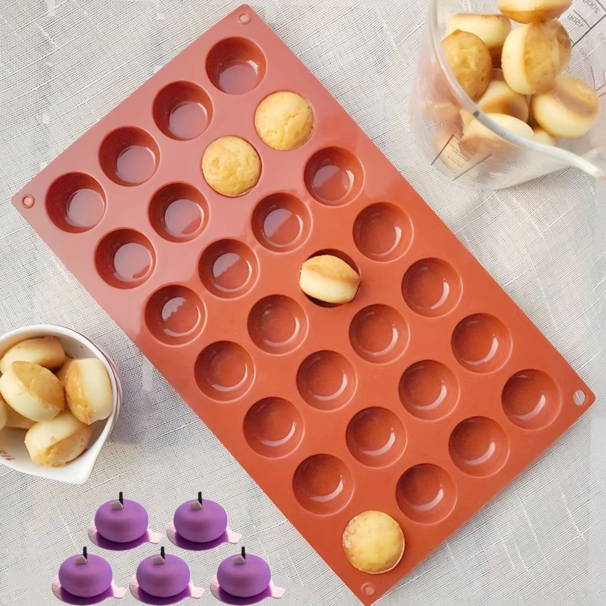 3D Sphere Silicone Mold 2-Half-Sphere Baking & Chocolate Cake Mold Kitchen Accessories