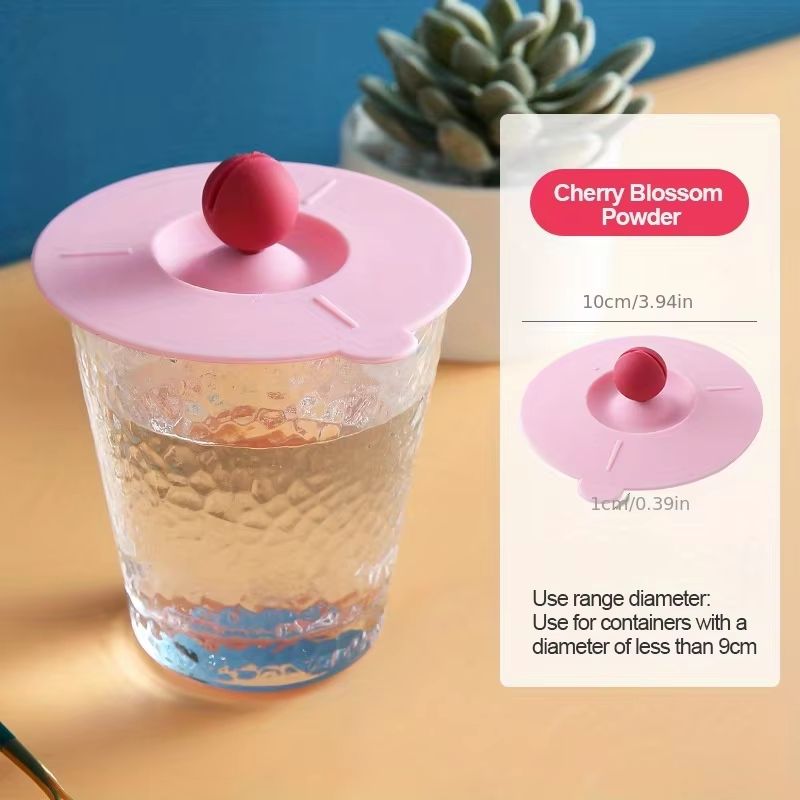 HeatResistant Silicone Universal Cup Lid With Spoon Holder And AntiDust Cover 9