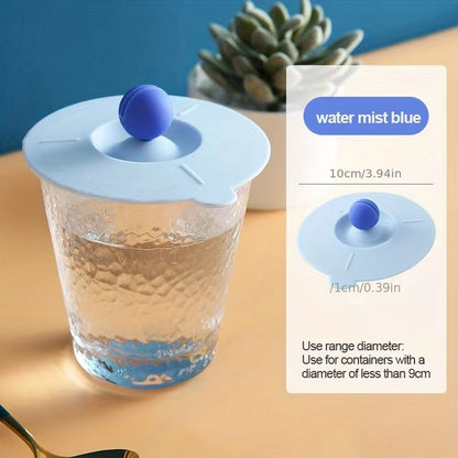 HeatResistant Silicone Universal Cup Lid With Spoon Holder And AntiDust Cover 3