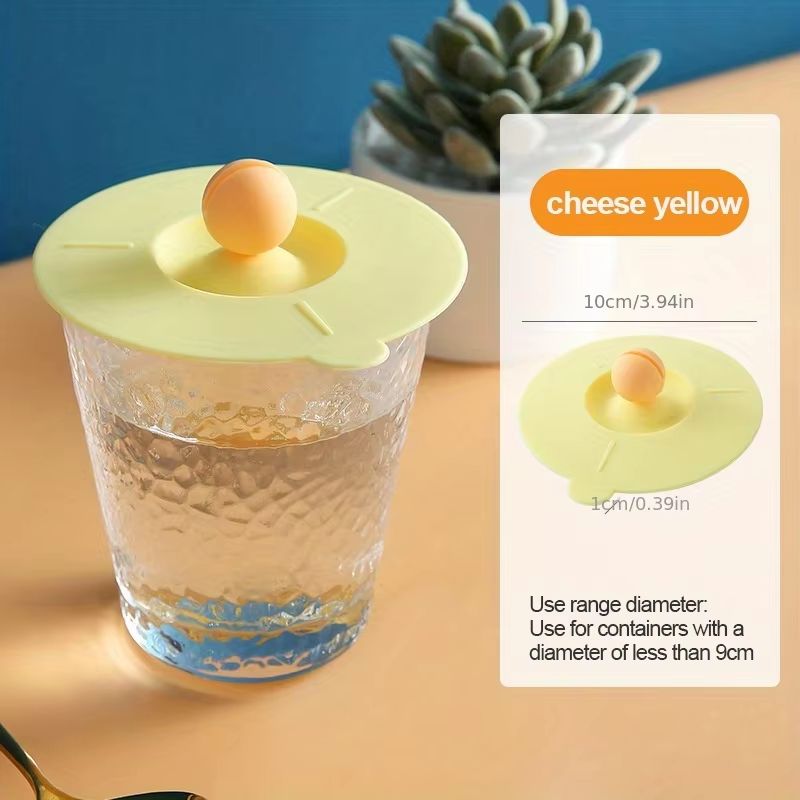 HeatResistant Silicone Universal Cup Lid With Spoon Holder And AntiDust Cover 6