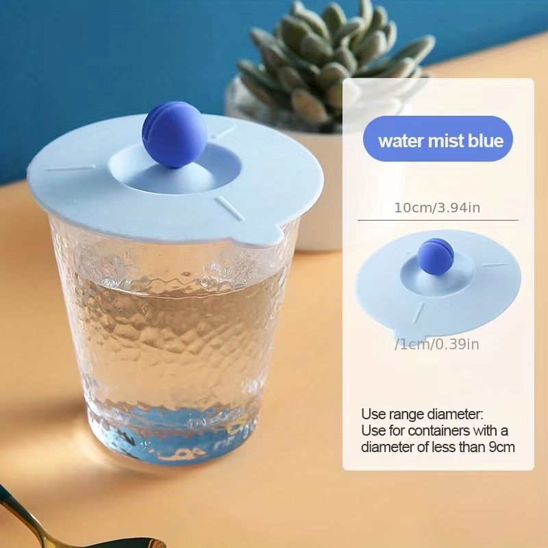 HeatResistant Silicone Universal Cup Lid With Spoon Holder And AntiDust Cover 7