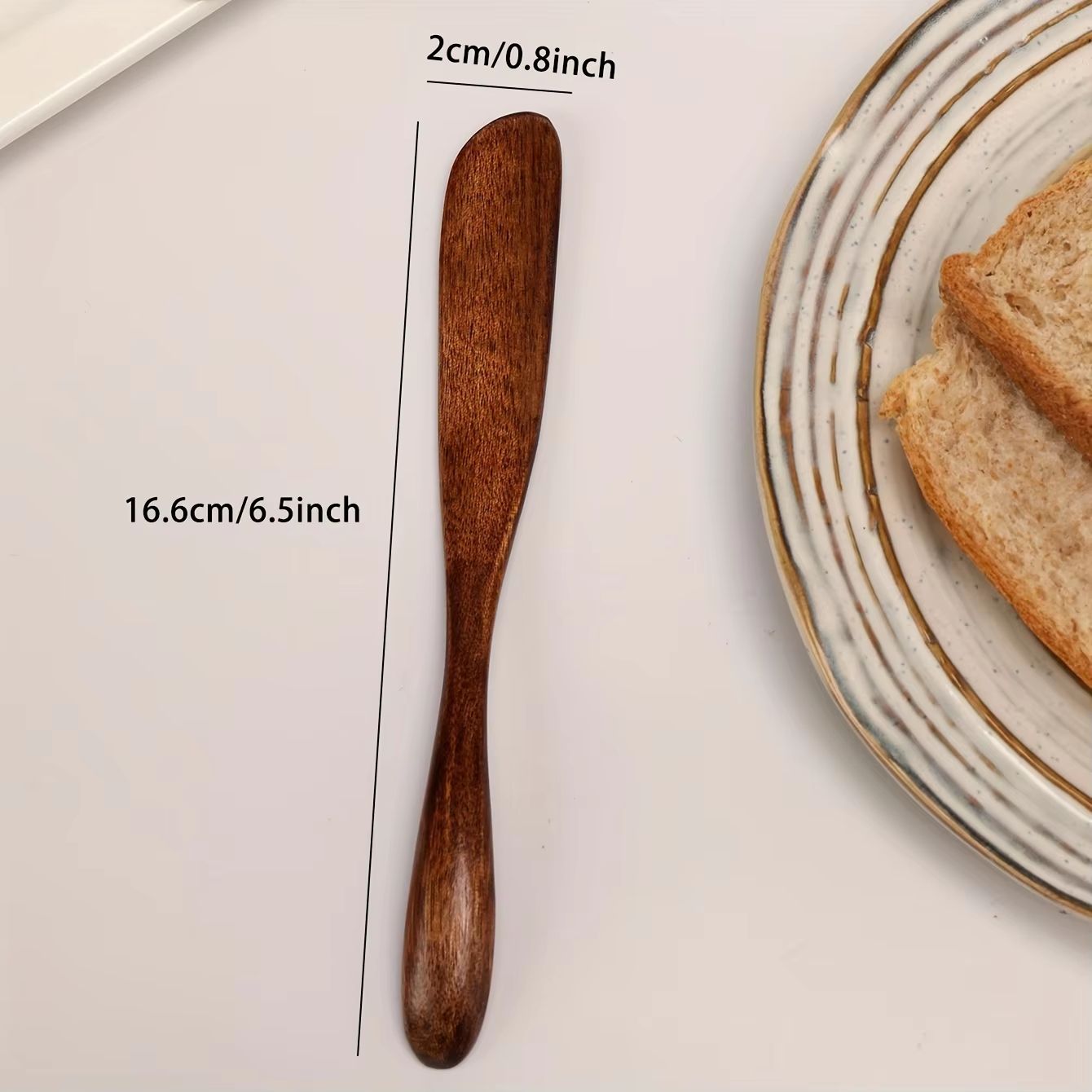 BPAFree Wooden Butter Knife Kitchen Cheese Spatula Bread Marmalade Tableware Accessory 4