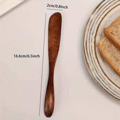 BPAFree Wooden Butter Knife Kitchen Cheese Spatula Bread Marmalade Tableware Accessory 4